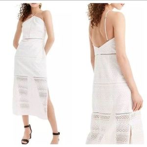 NWT J.Crew String Halter Eyelet Dress